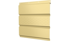 Софит металлический Классик v01 Grand Line центральная перфорация 0,45 PE с пленкой RAL 1014 слоновая кость