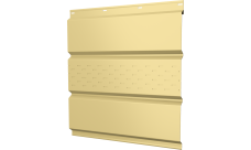 Софит металлический Классик v01 Grand Line центральная перфорация 0,45 PE с пленкой RAL 1014 слоновая кость