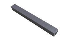 Столб ограждения ДПК Grand Line 3D 100х100мм Темно-серый 1м