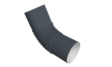 Колено стока трубы Vortex Project 146мм RAL 7024 мокрый асфальт