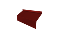 Ламель забора жалюзи Milan/Milan new стартовая/финишная для калиток и ворот 0,45 PE RAL 3011 коричнево-красный