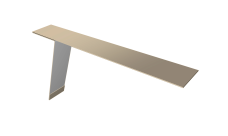 Планка карнизная фальц 130х80 0,5 Satin с пленкой RAL 1015 светлая слоновая кость (2м)