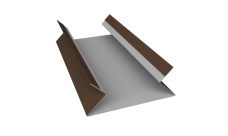 Планка угла внутреннего составная верхняя Экобрус Grand Line 0,5 Сатин матовый RAL 8017 шоколад (3м)
