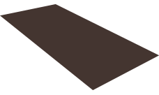 Плоский лист 0,5 Satin Matt с пленкой RR 32 темно-коричневый