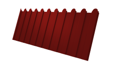 Профнастил С8A v01 фигурный Grand Line 0,5 Satin RAL 3011 коричнево-красный