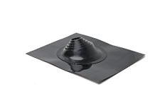 Проходной элемент (мастер флеш) угловой №1 (75-200мм) +185 EPDM (металлический окрашенный фланец) черный