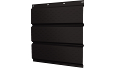 Софит металлический Классик v01 Grand Line полная перфорация 0,5 Atlas X с пленкой RR 32 темно-коричневый