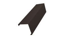 Декоративная накладка на столб универсальная угловая 80х80 для забора жалюзи 0,45 PE-Double RR 32 темно-коричневый (2м)