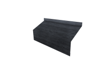 Ламель забора жалюзи Milan/Milan new стартовая/финишная для калиток и ворот 0,45 Print Premium Grey Wood TwinColor