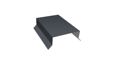 Парапетная крышка прямая 100мм 0,5 Satin с пленкой RAL 7024 мокрый асфальт (2м)