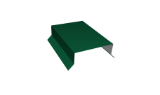 Парапетная крышка прямая 125мм Grand Line 0,45 PE с пленкой RAL 6005 зеленый мох (2м)