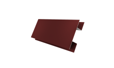 Планка H-образная Блок-Хаус new Grand Line 0,45 PE с пленкой RAL 3011 коричнево-красный (2м)