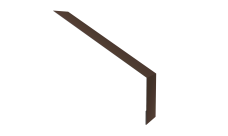 Планка карнизная для мягкой кровли 135х50 Grand Line 0,5 Satin Matt RAL 8017 шоколад (2м)