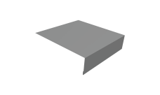 Планка околооконная простая 200х75 Grand Line 0,5 Satin с пленкой RAL 9006 бело-алюминиевый (2м)