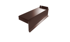 Планка торцевая сегментная Квадро профи Правая стартовая 0,45 Drap TX RAL 8017 шоколад