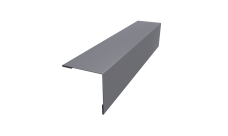 Планка завершающая 50х50 для забора жалюзи Milan Grand Line 0,7 PE RAL 7004 сигнальный серый (3м)