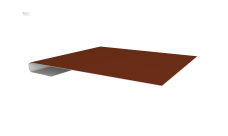 Планка завершающая Grand Line 0,5 Satin с пленкой RAL 3009 оксидно-красный (2м)