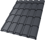 Профиль волновой "Квадро профи" ("Quadro Profi") v02 0,45 PE RAL 7024 мокрый асфальт