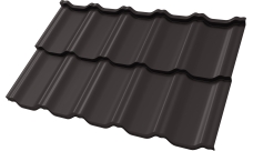 Профиль волновой "Квинта Уно" ("Kvinta Uno") 0,45 PE RR 32 темно-коричневый