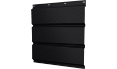 Софит металлический Классик v01 Grand Line полная перфорация 0,5 Satin Matt TX с пленкой RAL 9005 черный