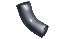 Колено 60 градусов Grand Line ПУ 90мм RAL 7024 мокрый асфальт