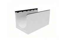 Лоток водоотводный бетонный коробчатый Gidrolica (СО-500мм), с чугунной насадкой КU 100.60,3 (50).52,5(43,5)-BGZ-S, №15-0