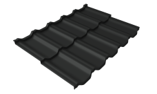 Металлочерепица "Квинта Уно" ("Kvinta Uno") 0,5 Drap RAL 7016 антрацитово-серый