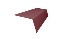 Планка карнизная для мягкой кровли 100х65 Grand Line 0,45 Drap TX RAL 3005 красное вино (3м)