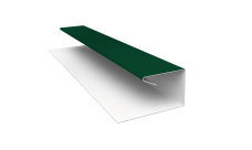 Планка П-образная завершающая сложная Корабельная Доска Grand Line 0,45 PE с пленкой RAL 6005 зеленый мох (2м)