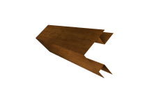 Планка угла внешнего сложного Блок-Хаус new Grand Line 0,45 Print-Double Elite Golden Wood (2м)