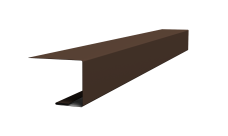 Планка завершающая фальц Grand Line 0,5 Rooftop Бархат RAL 8017 шоколад (2м)