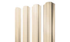 Штакетник Прямоугольный фигурный Grand Line 0,45 PE RAL 1015 светлая слоновая кость