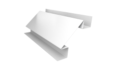 Угол внутренний сложный 75мм 0,45 PE с пленкой RAL 9003 сигнальный белый (2м)