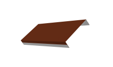 Ламель обратная 125 забора жалюзи Texas Grand Line 0,45 PE RAL 3009 оксидно-красный