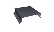 Парапетная крышка прямая 150мм Grand Line 0,45 Drap ТХ RAL 7024 мокрый асфальт (2м)