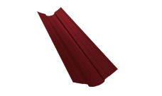 Планка ендовы верхней фигурной 70х70 Grand Line 0,5 Satin с пленкой RAL 3005 красное вино (2м)