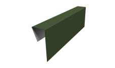 Планка приемная оконная фибросайдинга Grand Line 0,5 Satin Matt TX RAL 6020 хромовая зелень (2м)