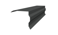 Планка торцевая фигурная 100х85 0,5 Satin с пленкой RAL 7016 антрацитово-серый (2м)