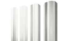 Штакетник М-образный A фигурный 0,5 Satin RAL 9003 сигнальный белый