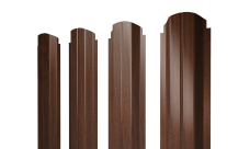 Штакетник П-образный A фигурный Grand Line 0,45 Print Elite Choco Wood TwinColor