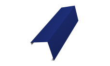 Декоративная накладка на столб универсальная угловая 62х55 для забора жалюзи Grand Line 0,45 PE RAL 5002 ультрамариново-синий (2м)