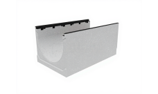 Лоток водоотводный бетонный коробчатый Gidrolica (СО-500мм), с чугунной насадкой КU 100.60,3 (50).60(51)-BGZ-S, №30-0