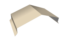 Парапетная крышка угольная 390мм 0,45 Drap TX RAL 1015 светлая слоновая кость (3м)