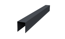 Планка опорная составная внутренняя для забора жалюзи Palermo Grand Line 0,45 Drap-double TX RAL 7024 мокрый асфальт (1,8м)