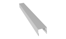 Планка П-образная заборная 24 Grand Line 0,45 Drap с пленкой RAL 9003 сигнальный белый (2м)