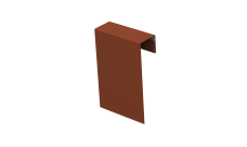 Соединительный профиль фибросайдинга 0,5 Satin с пленкой RAL 8004 терракота (3м)