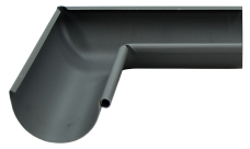 Угол желоба внутренний Grand Line PU матовый 90 гр 125 мм RAL 7024 мокрый асфальт