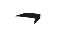 Планка мансардная 0,5 Satin Matt RAL 9005 черный (2м)