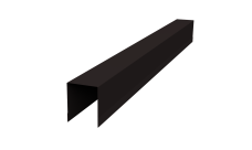 Планка опорная составная внутренняя для забора жалюзи Palermo Grand Line 0,45 Drap-double TX RAL 9005 черный (2м)