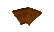 Угол отлива внутренний 100 0,45 Print Premium с пленкой Golden Wood Intense FTC